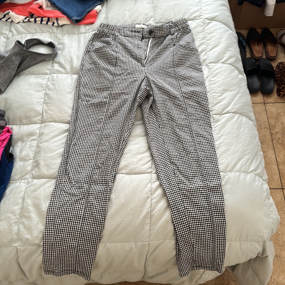 High Rise Gingham Pants